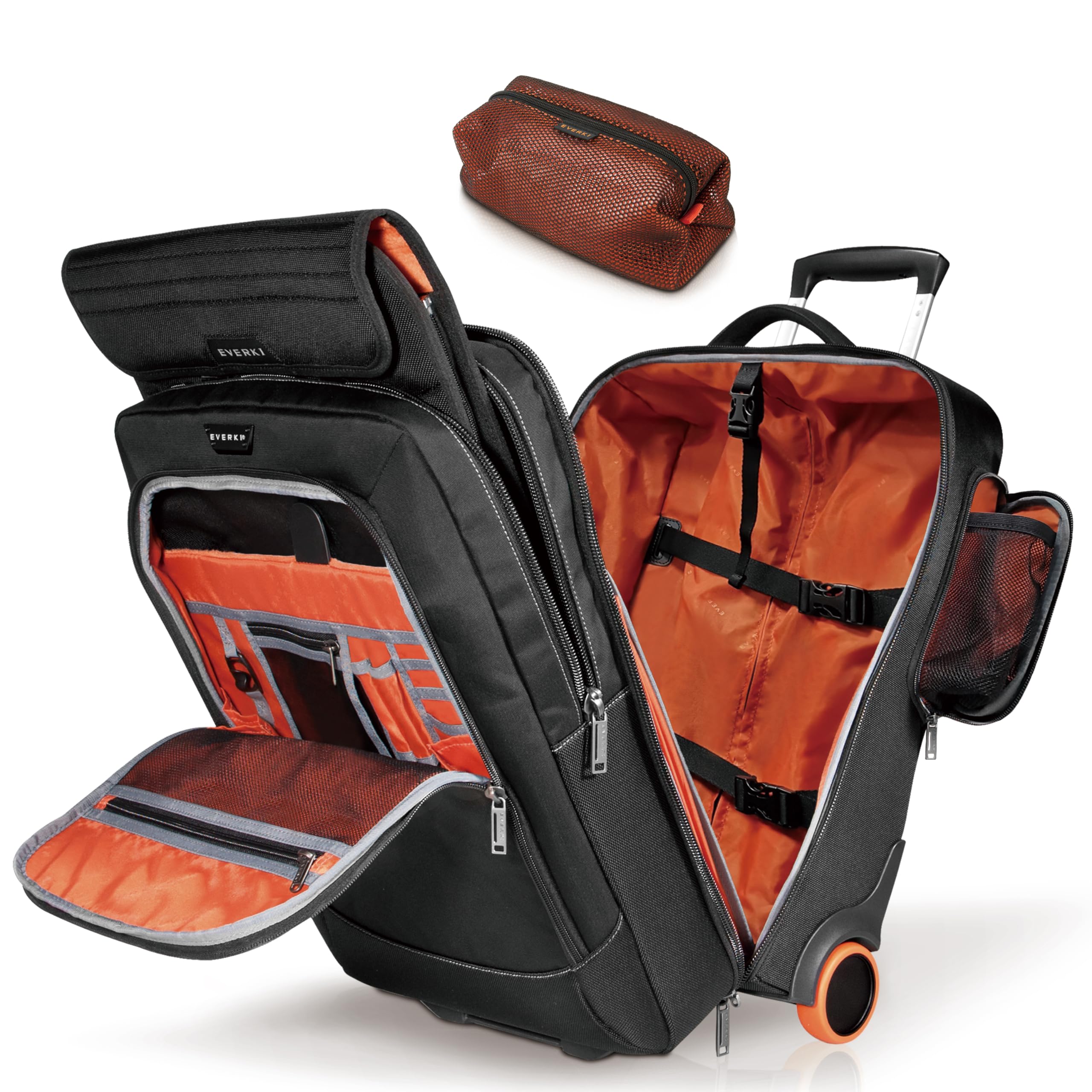 Everki 420 Laptop Trolley 15 bis 18,4 Zoll mit 2 Rollen, Schwarz, 35 Liter