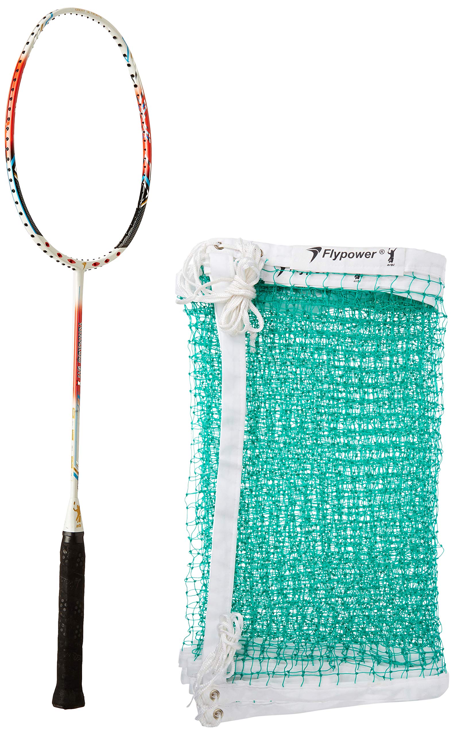 Flypower Badminton Racket TORANDO 911X with NET 650 Green, multicolor-picture-25