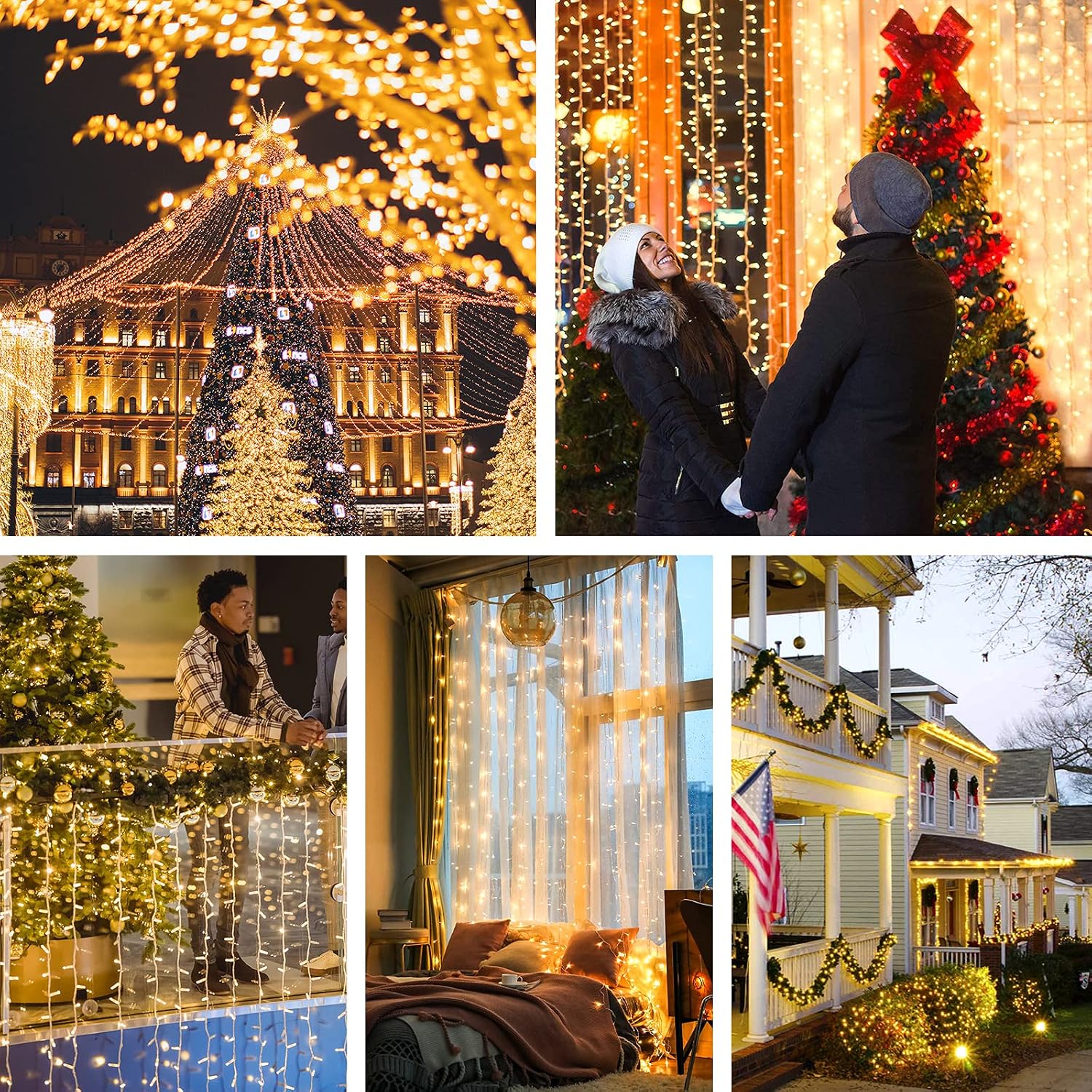 koopower [Timer & Remote] 36ft 100 LED Outdoor Battery Fairy Lights (IP65 Waterproof, Dimmable, 8 Modes, Warm White)