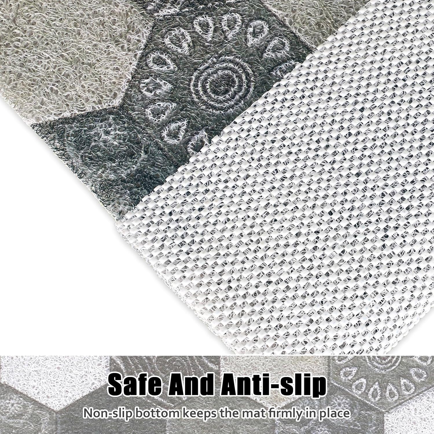 Shower Mat Non Slip - 24x36 Inch Shower Mats for Inside Shower with Drain Hole in Middle, Super Soft and Comfortable PVC Loofah Massage Bath Mat for Shower, Anti Slip Shower Stall Mat, Quick Drying - Image 2