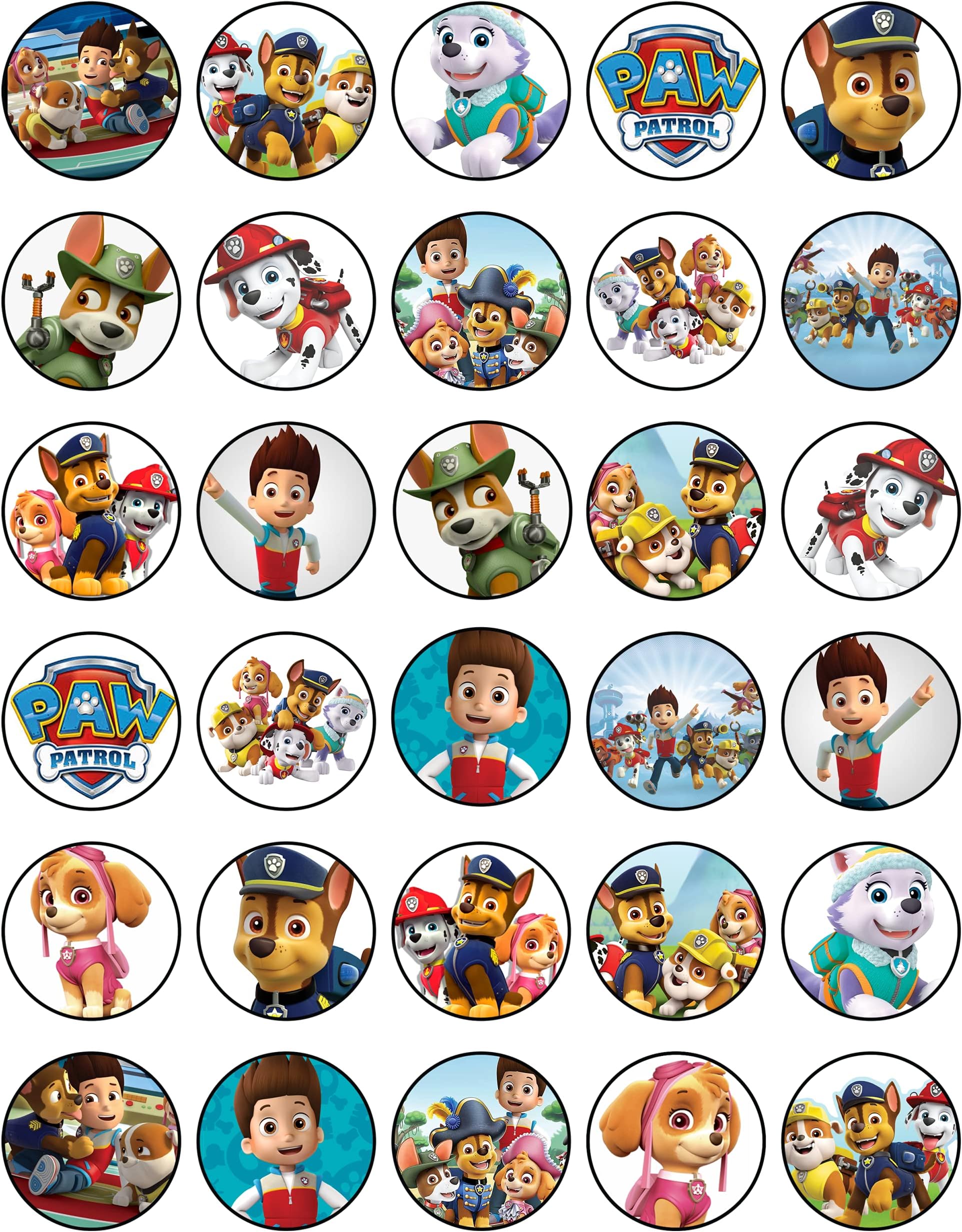 Cute dogs edible wafer/paper cupcake cake toppers birthday party image