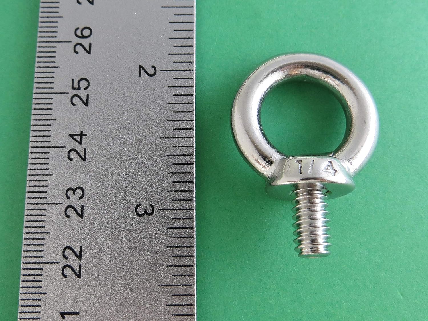 US STAINLESS Stainless Steel 316 Lifting Eye Bolt 1/4" UNC Marine Grade Heavy Duty Pitch of 20