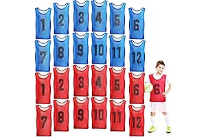 Hercicy Sports Pinny Youth 24 Pack Reversible Football Jersey Mesh Vest