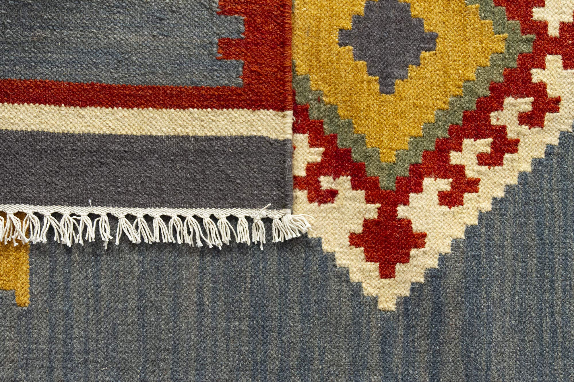 HAMID - Tappeto di Design Orientale Kilim Lori, Tappeti di Lana, Kilim Tessuti a Mano, Tappeti per Sala da Pranzo, Camera da Letto, Soggiorno, Corridoio, Salotto (D.1, 250x80 cm)