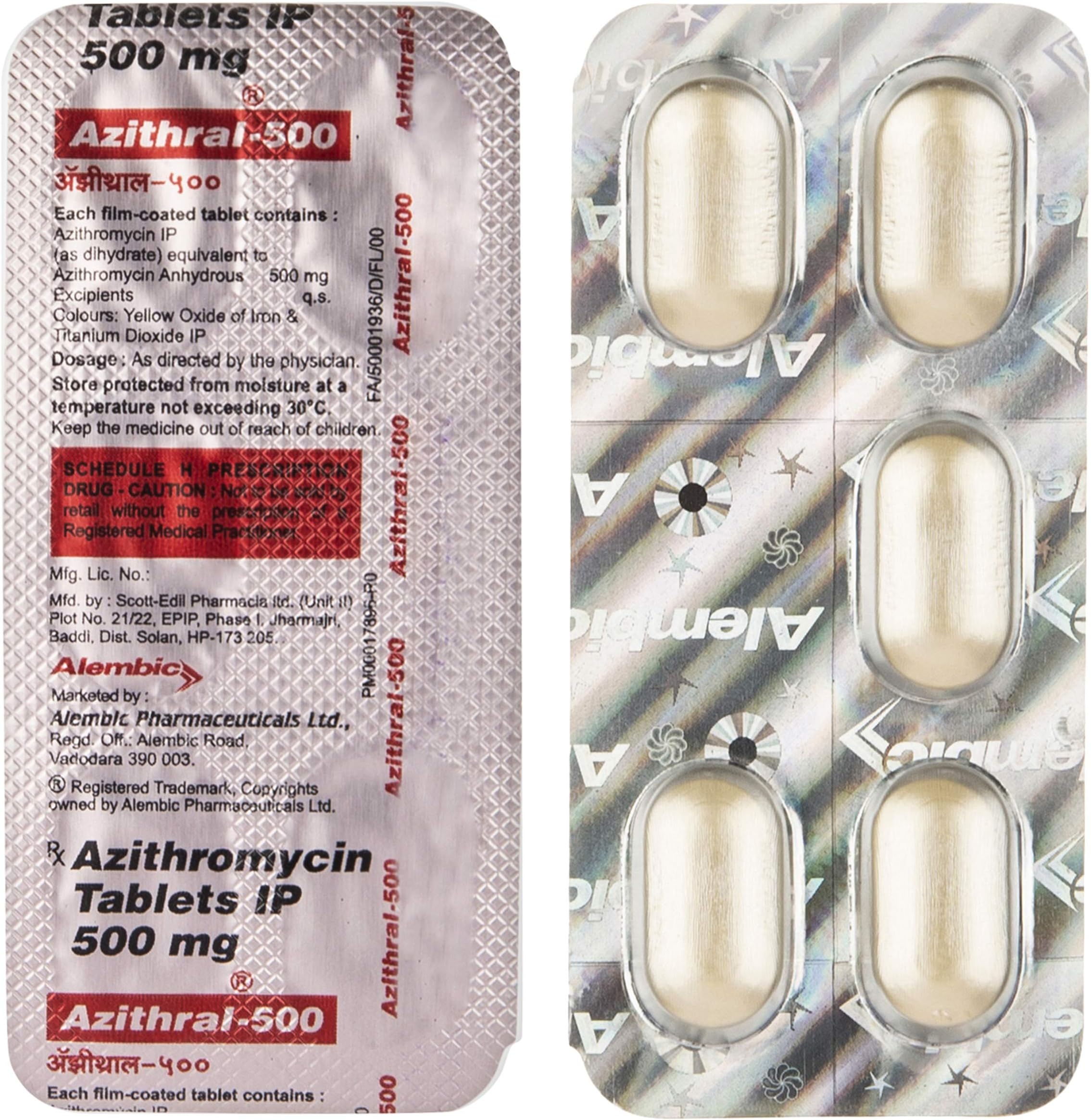 Azithral 500 - Strip of 5 Tablets