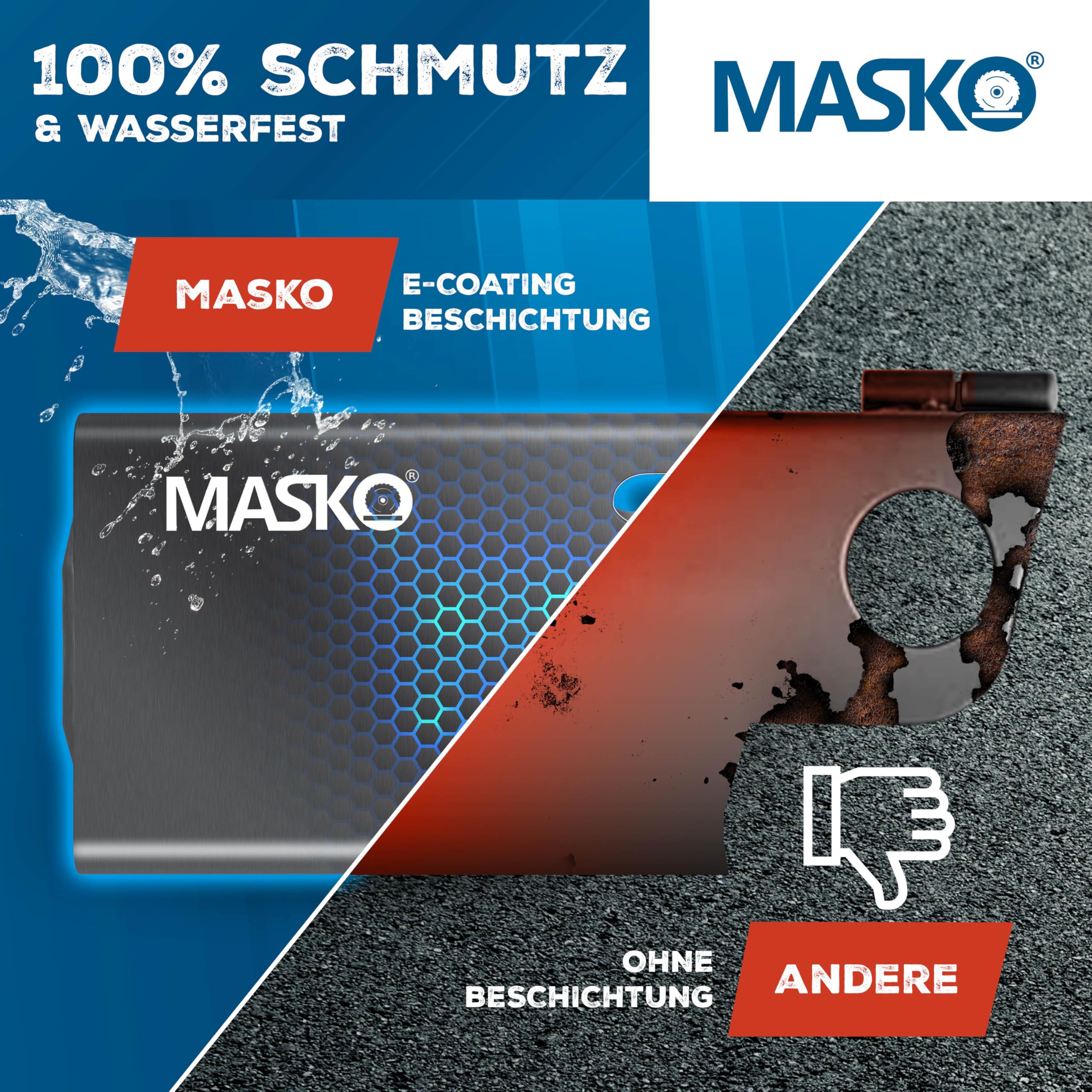 MASKO® Serratura per Rimorchio Con Sistema a Innesto - Agganciato e Sganciato, Protezione Antifurto, incl. Serratura a Disco, Chiave e Cappuccio di Protezione, Antracite