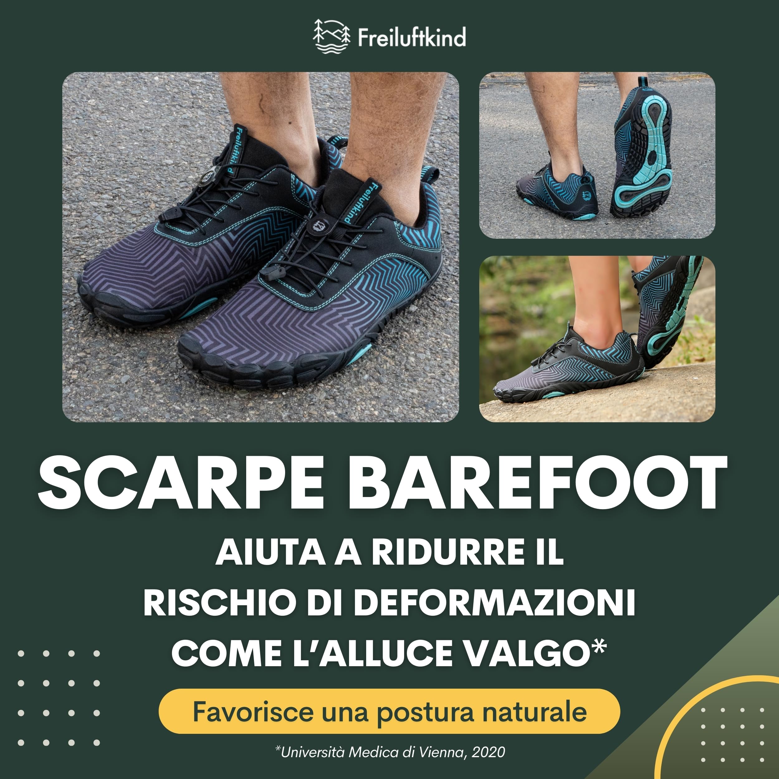 Freiluftkind Overland Barefoot Shoes idrorepellenti e Foderati – Scarpe Barefoot Unisex per l'inverno – Scarpe Calde Impermeabili