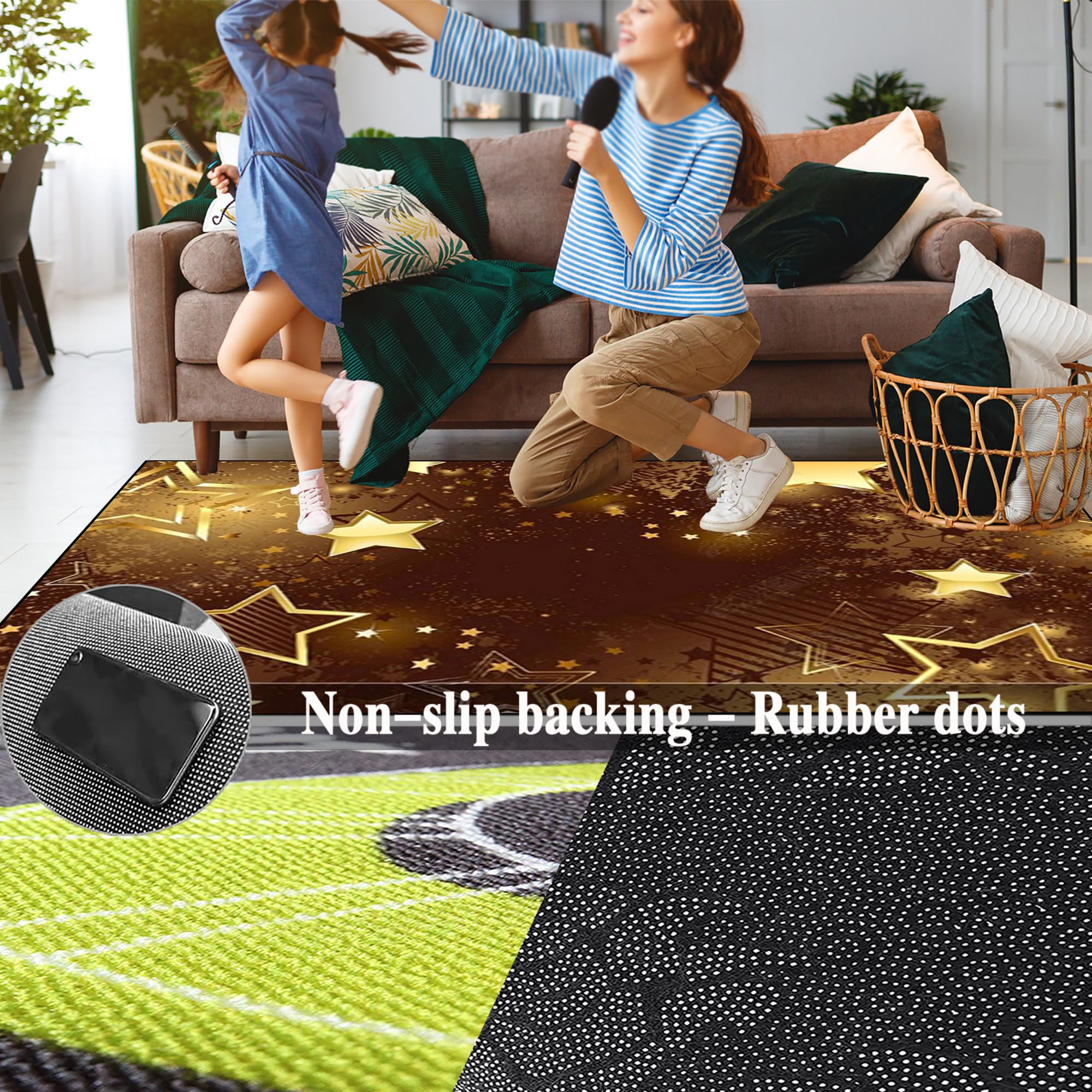 Tappeto per Batteria Acustica, Tappeto Insonorizzato, Tappetino Batteria, Drum Carpet Rugs, Elettronico Drum Tappeto, Tappeti Antiscivolo per Batteria, Professionale Tappeto per Tamburi 230 x 180 cm