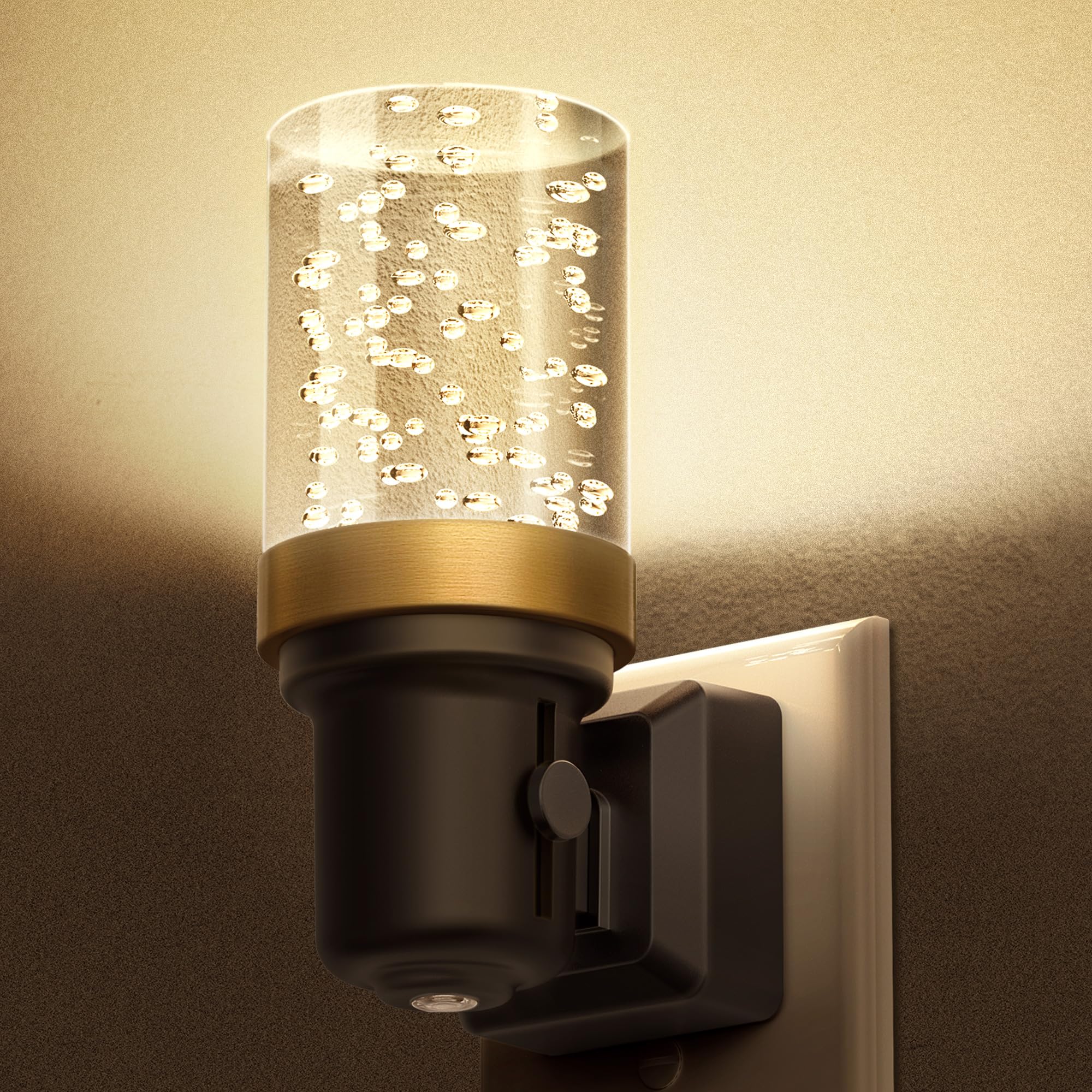 DORESshop LED Night Lights Plug into Wall, Modern Decorative Design Nightlights Plug in, Adjustable Brightness, Dimmable Night Light, Perfect for Adults' Bedroom, Hallway, Bathroom,Warm White