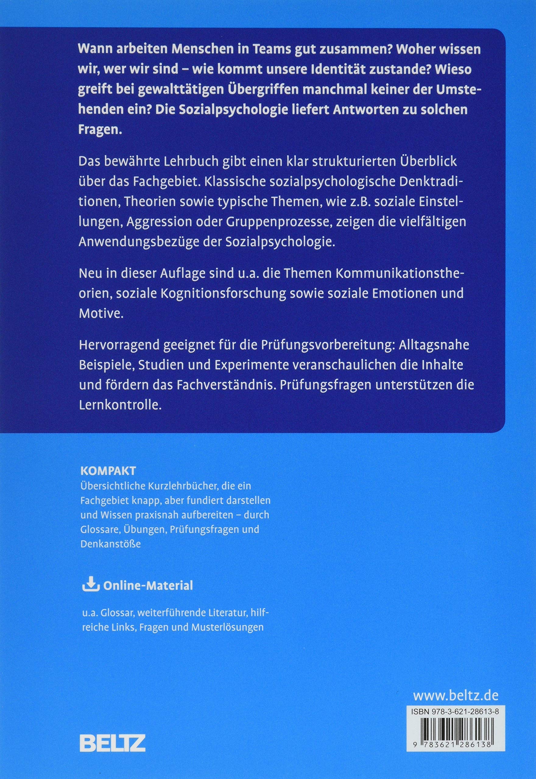Sozialpsychologie kompakt: Mit Online-Material (Lehrbuch kompakt)