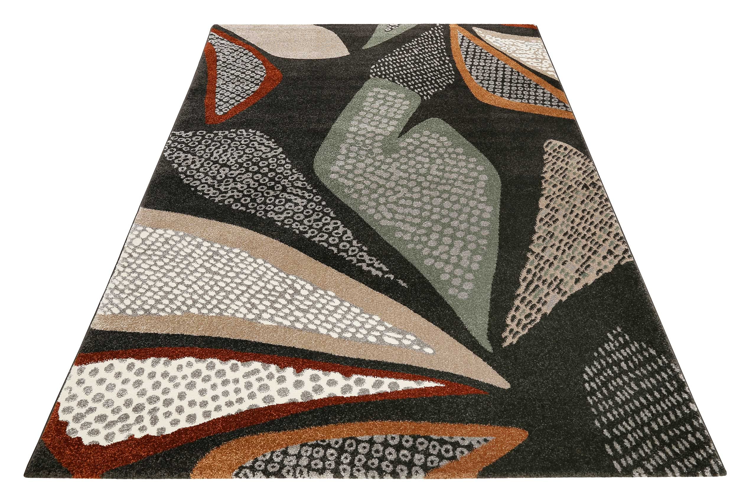 Wecon Home Hazel gewebter Teppich, 133 x 200 cm, anthrazit