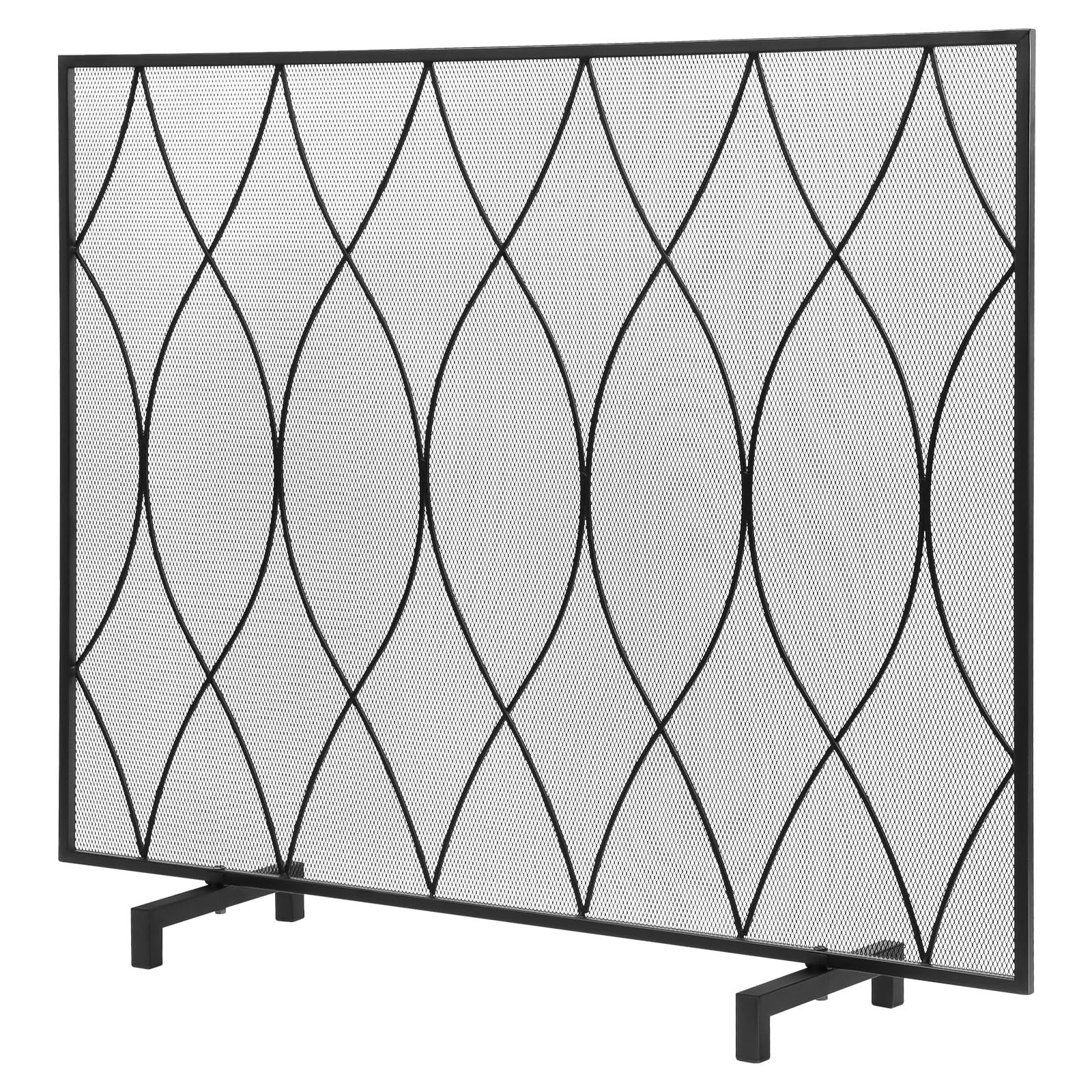 Photo 1 of *MINOR DAMAGE SEE NOTES*
FEED GARDEN Fireplace Screen 38" Wx 31" H Single Panel Handcrafted Wrought Iron Mesh