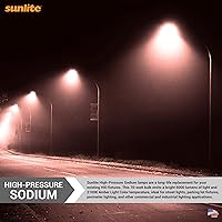 Vista 4 de Sunlite 03610 LU70MED - Bombilla de sodio de alta presión, 70 vatios, ED17MED, base media (E26), código ANSI S62, 6000 lúmenes, 24000 horas de vida