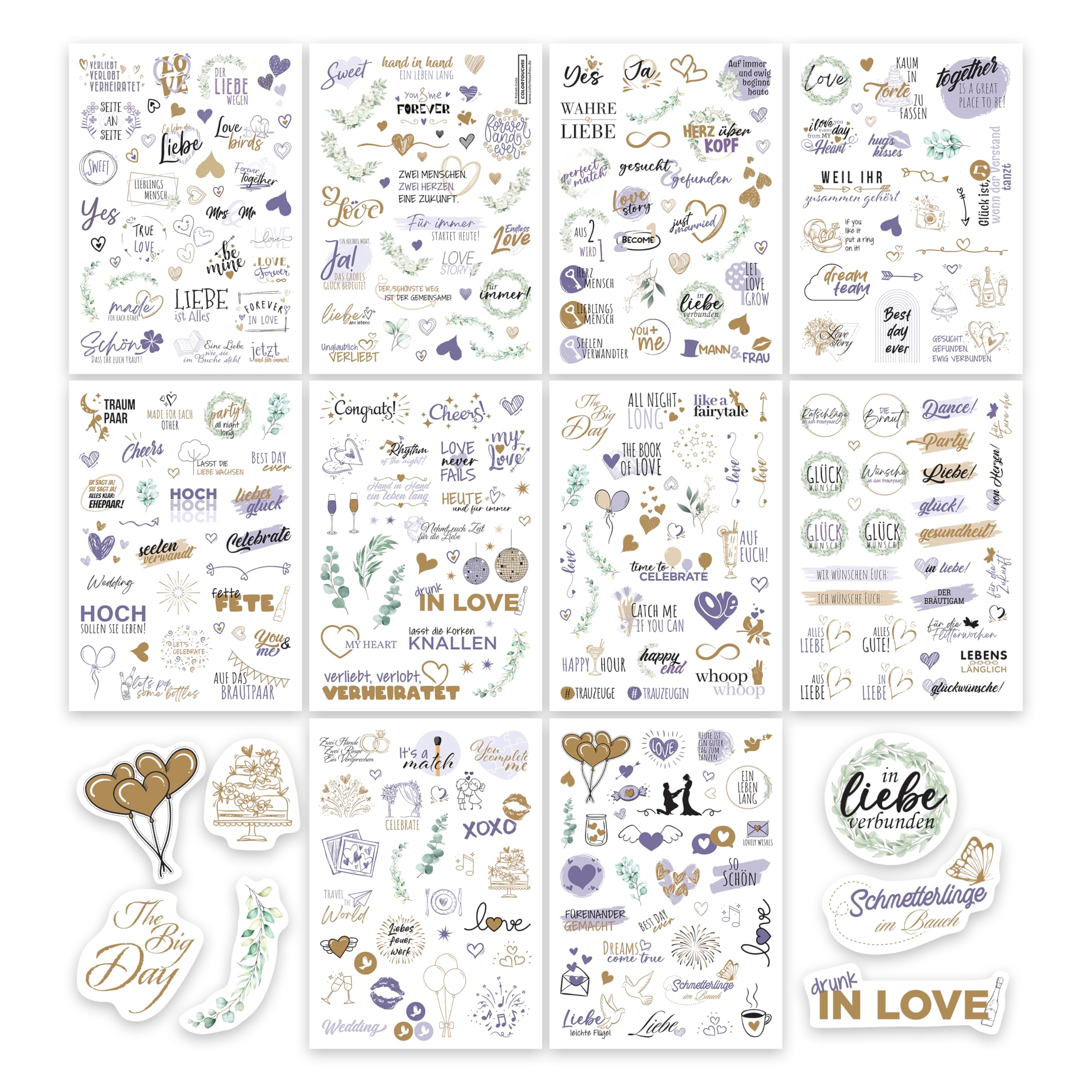 colortouch Sticker Hochzeit Gästebuch (325 Motive)