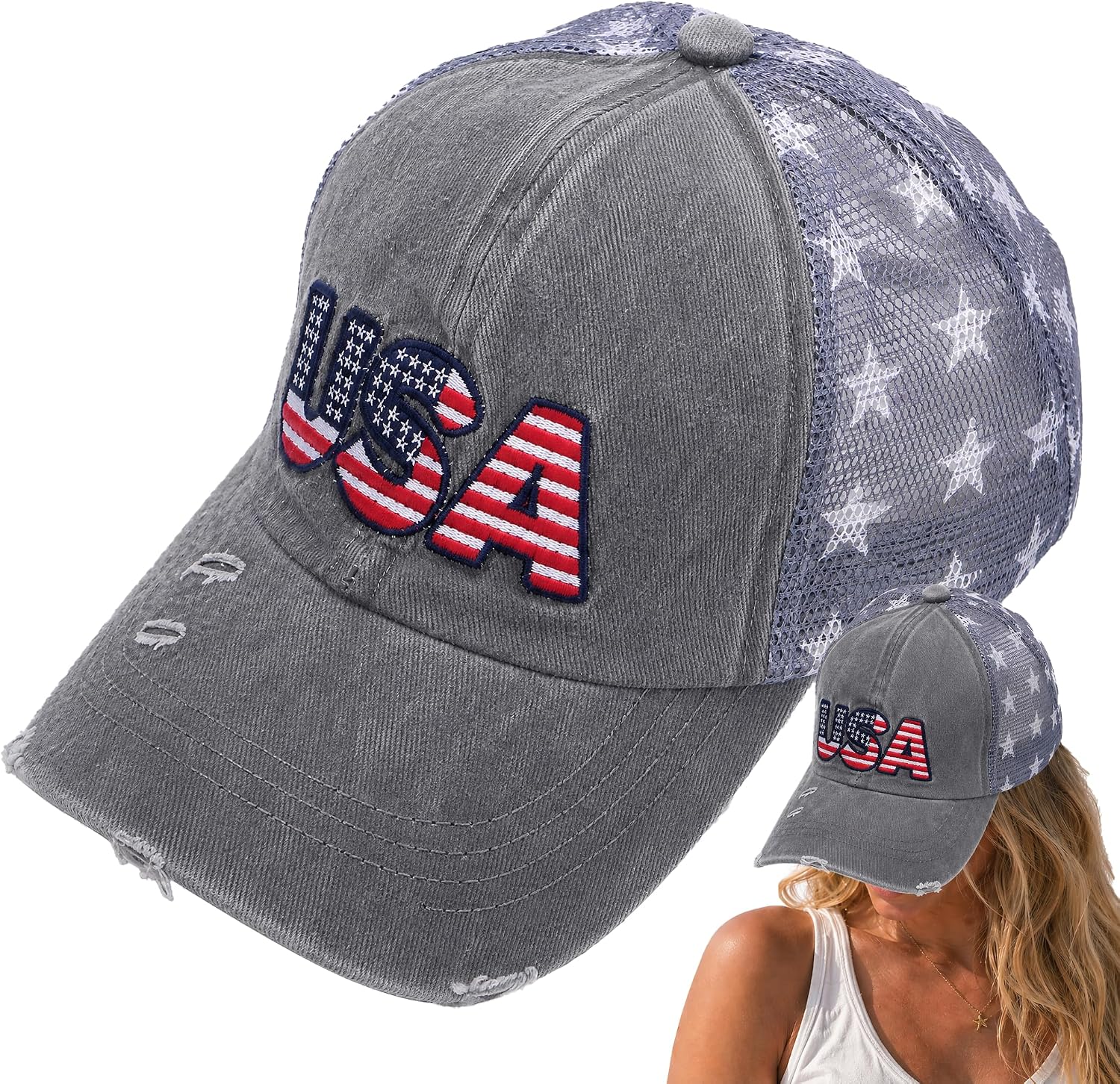 250 Anniversary USA Hat – United States 250th Anniversary Adjustable Patriotic Baseball Cap for 4th of July Outfits Women Men