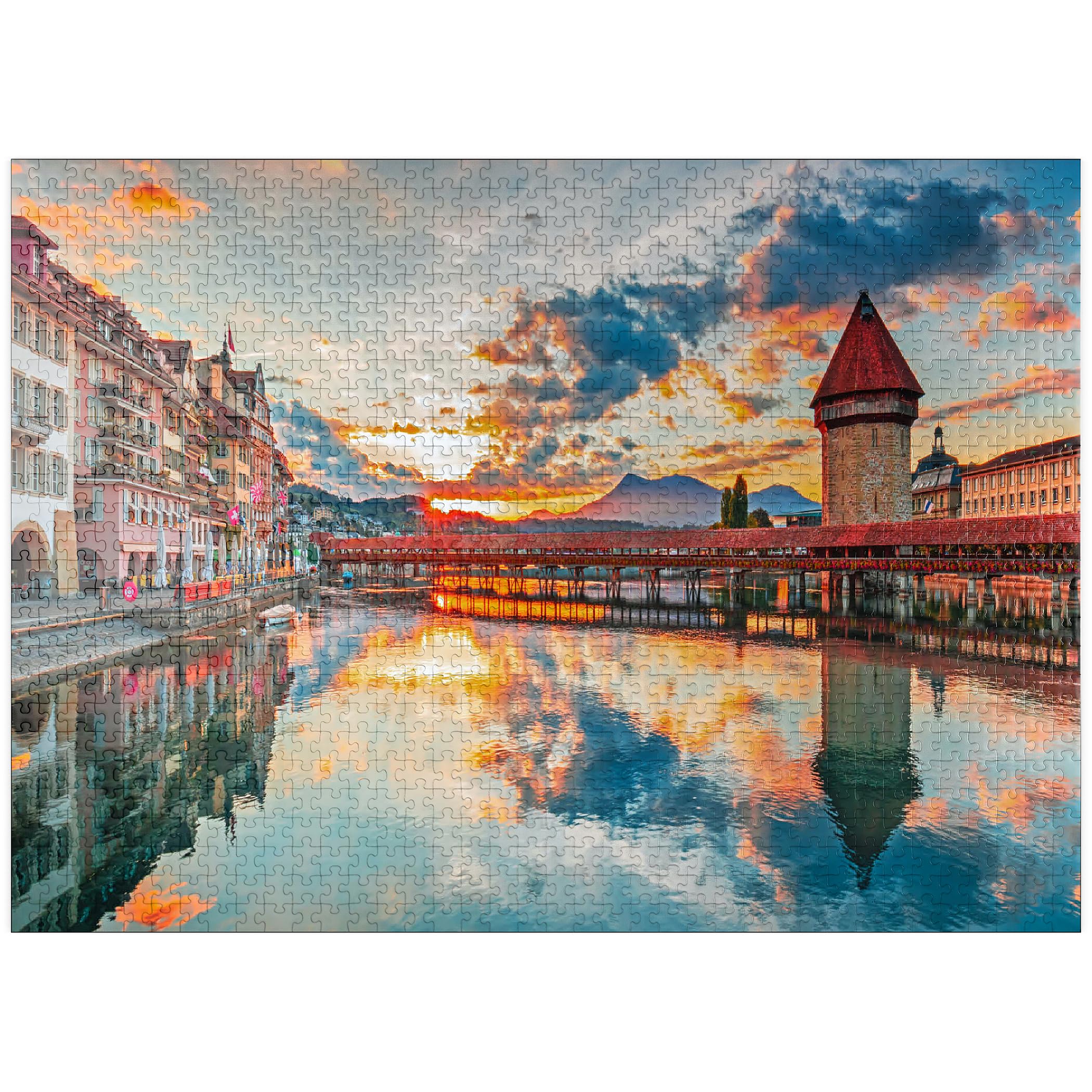 MyPuzzle Puzzle 'Blick über Den Walensee Zu Den Churfirsten' – 500 Teile, 48x34 Cm, Von Puzzle Galaxy