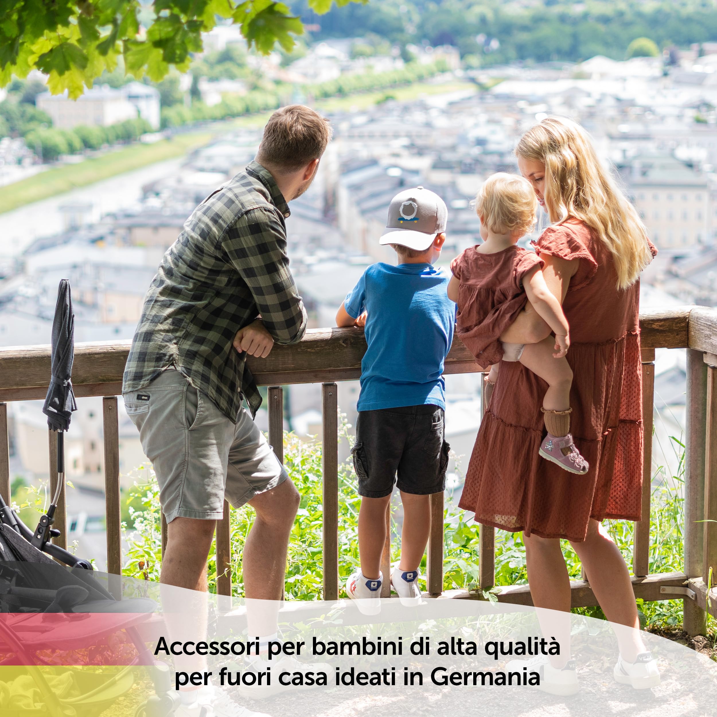 Zamboo Set di Mollette Passeggino - Pacco da 6 Ganci Passeggino Universali per il Fissaggio Facile e Veloce di Accessori Passeggino - Bianco Grigio