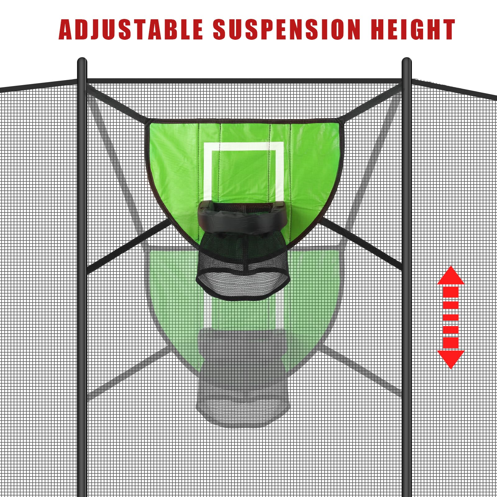 lasuroa Trampoline Basketball Hoop with 3 Basketballs & Pump - Image 3