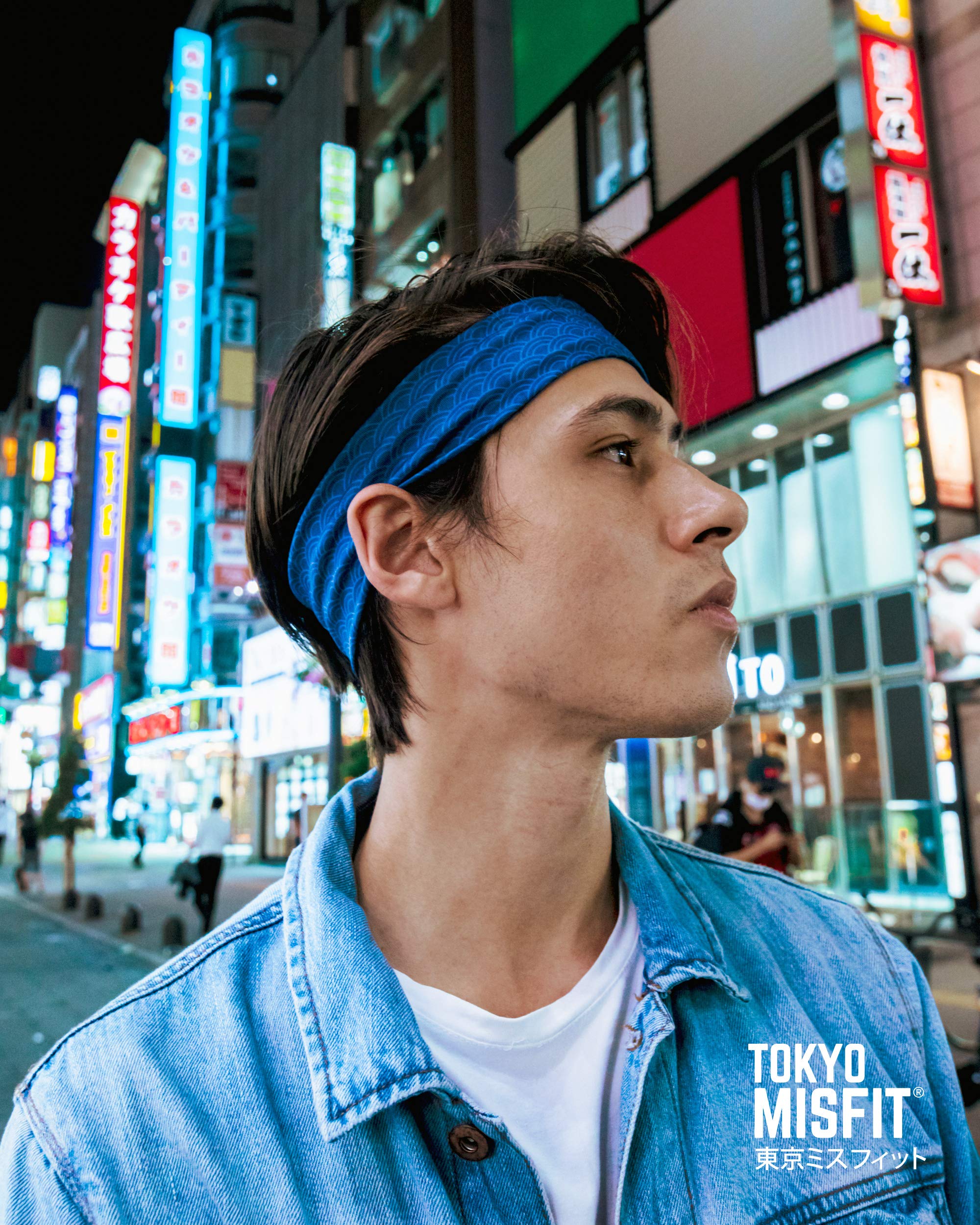 Japanese Headbands for Men & Women, Sweat Band, Workout, Yoga, Fashion, Running, Sports, Basketball, Bandana
