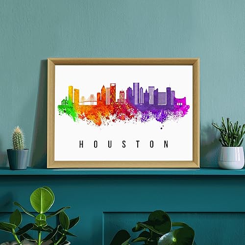 Vista 86 de Póster de Atlantic City Skyline New Jersey, pintura de paisaje urbano de Atlantic City, póster de Atlantic City New Jersey, impresión de paisaje