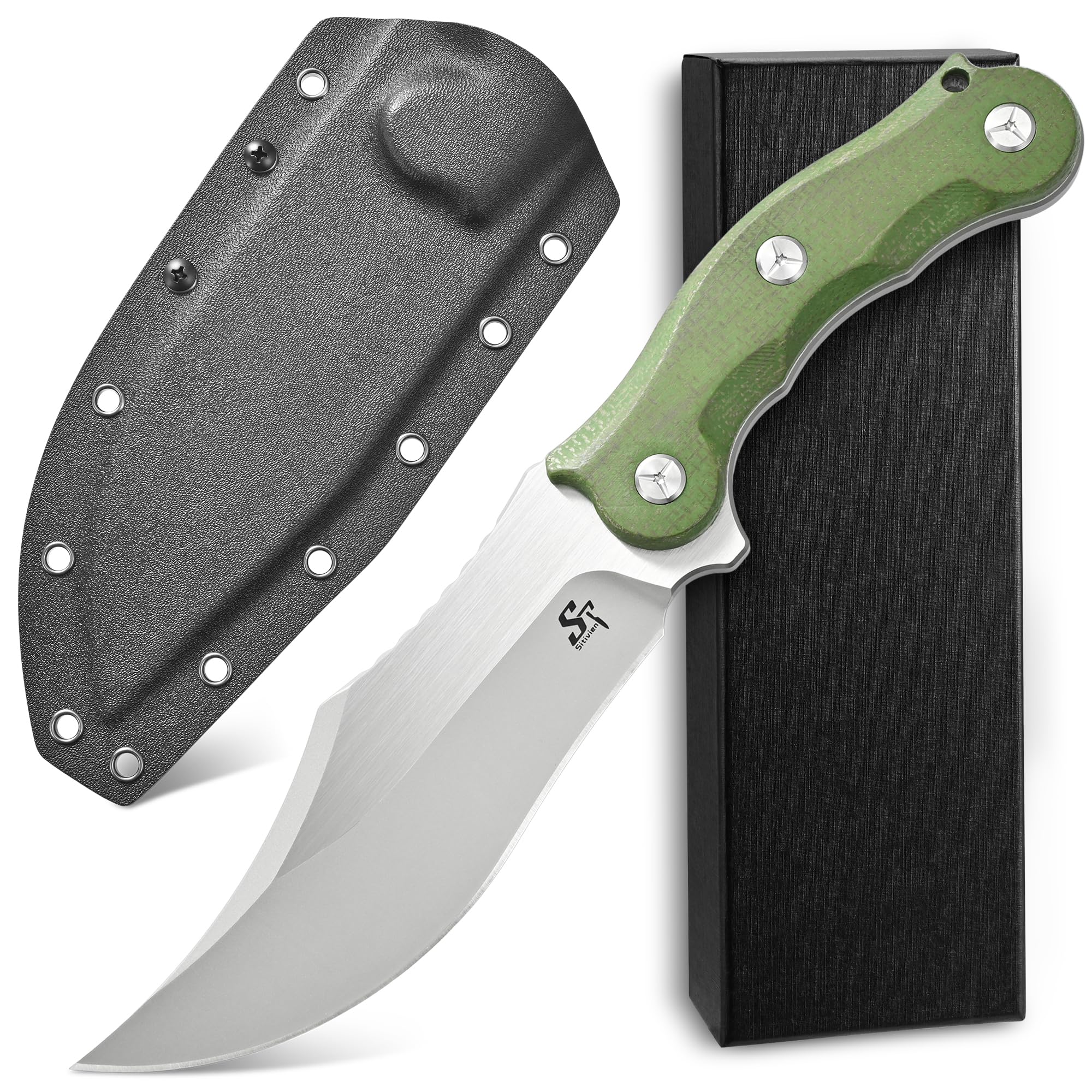 Amazon.com : Sitivien ST39 Fixed Blade Knife 7mm DC53 Steel Blade