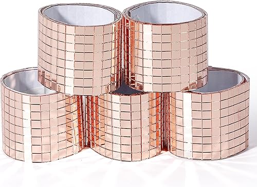 Vista 64 de PP OPOUNT -9,440 hojas de mosaicos de espejo autoadhesivos, de 13/64 x 13/64 de pulgada, de color plateado, de espejos, cuadradas y de vidrio