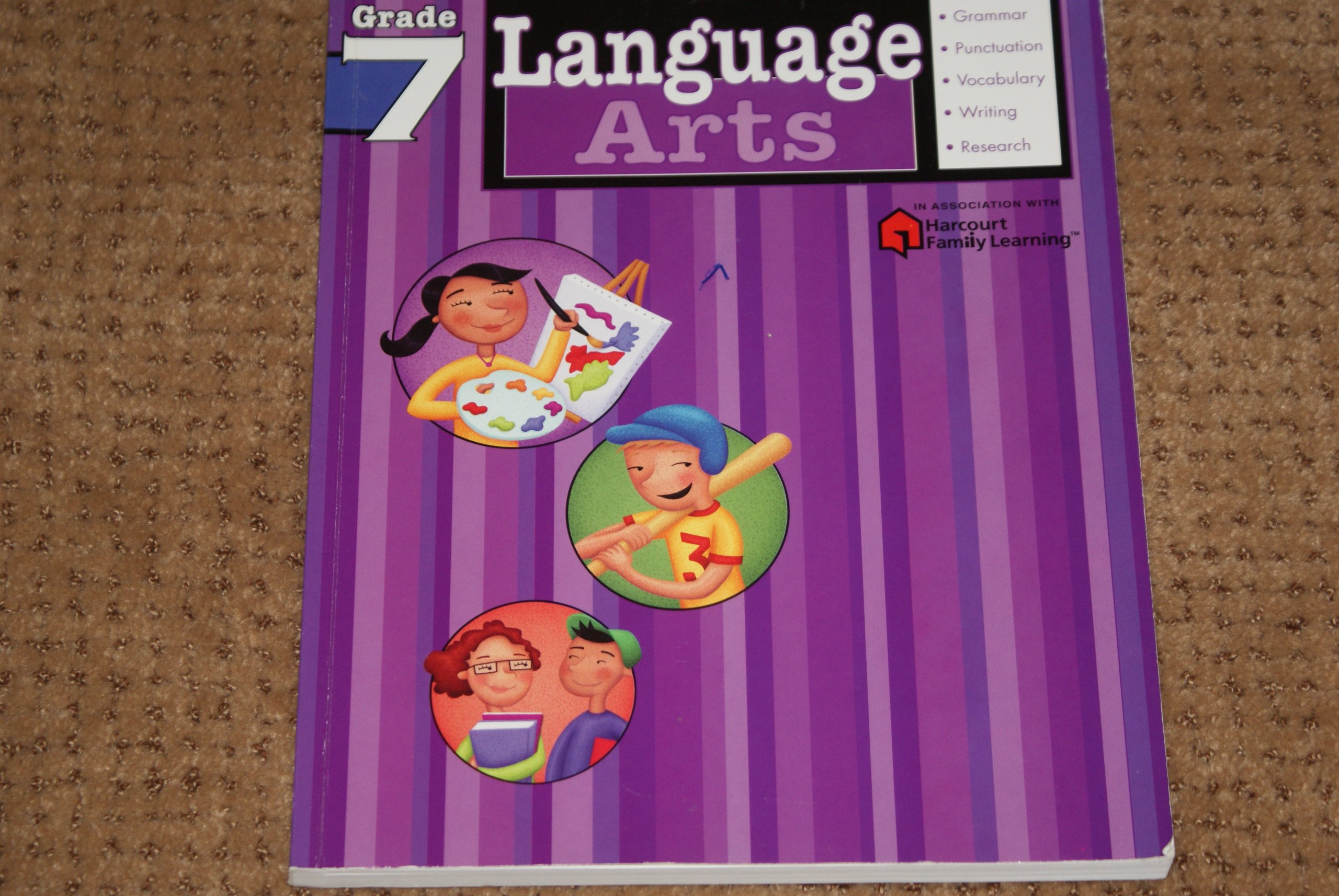 Language Arts: Grade 7 (Flash Kids Harcourt Family Learning)