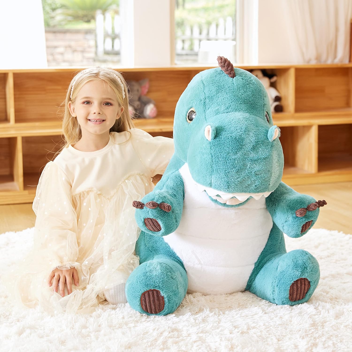 EARTHSOUND Giant Dinosaur Stuffed Animal Plush Toy,Large Jumbo 23" Cute Soft Toys,Big Size Huge Fluffy Plushy Oversized Fat Plushie,Gifts for Kid