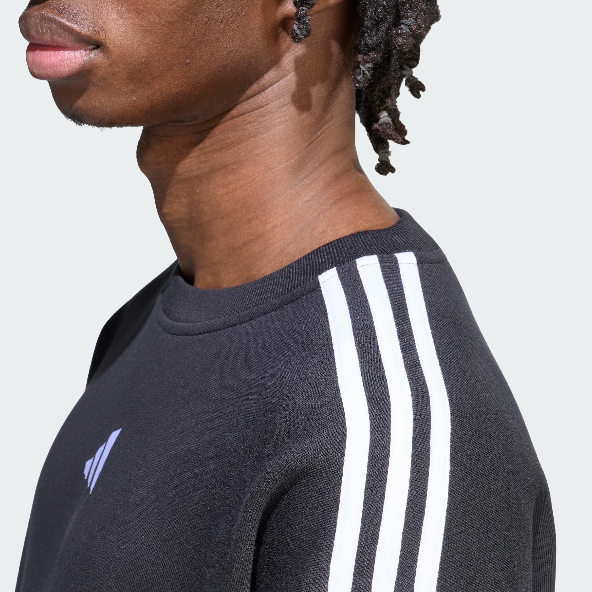 adidas Mezczyzni Essentials 3-Stripes French Terry Sweatshirt, black/white, 3XL
