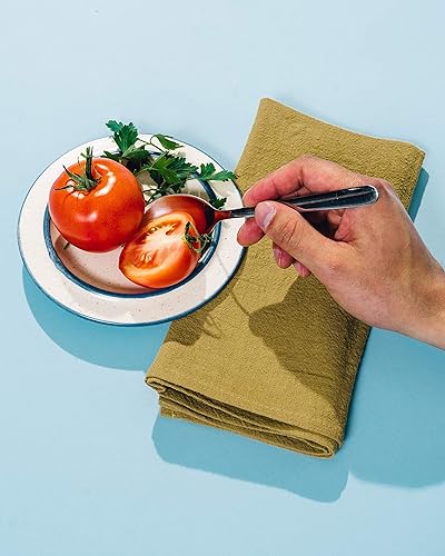 Miniatura 7 de Caldo Servilletas de lino  Tela suave y duradera  Paquete de 4  20 x 20 pulgadas (borgoña)