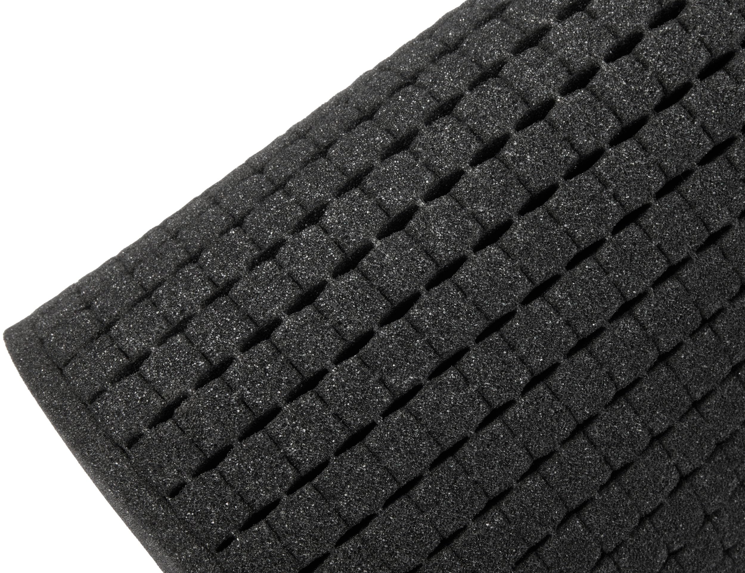 BRUBAKER Schiuma a Griglia, Schiuma a Cubo - 2 Pezzi Inserti di Schiuma 450 x 325 x 45 mm - Schiuma per Valigie per Attrezzi e Fotocamere - Inserto di Protezione per Fotocamera e Attrezzi