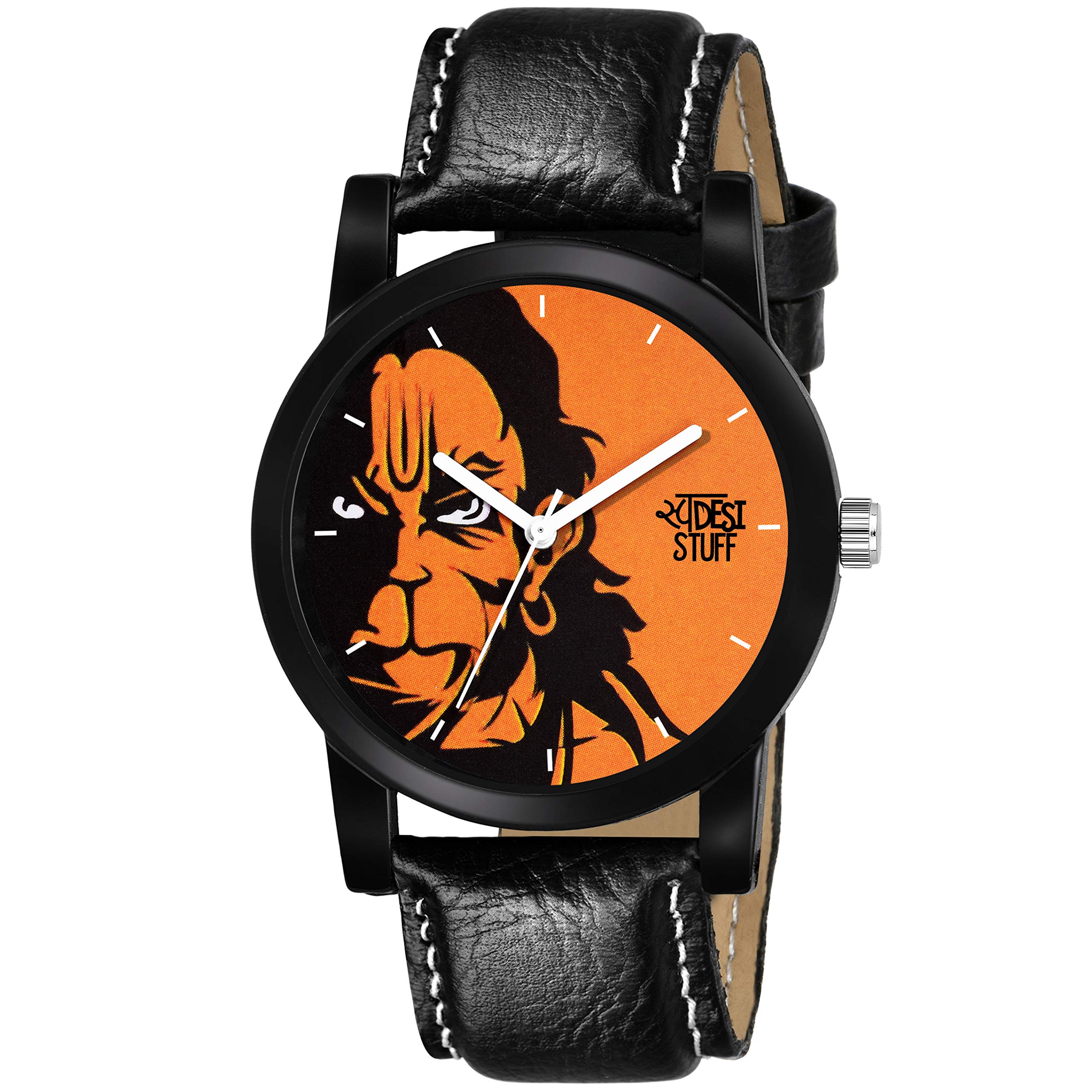 SWADESI STUFF Analogue Orange Dial Leather Strap Watch for Men and Boy (B07DYYCCCV) Amazon Price History, Amazon Price Tracker