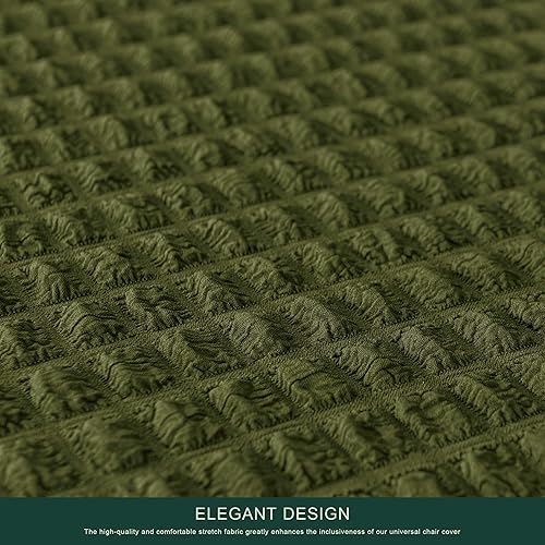 Vista 23 de CHUN YI Juego de 4 fundas para sillas de comedor, fundas universales elásticas para sillas de comedor con falda, fundas extraíbles para sillas Gris