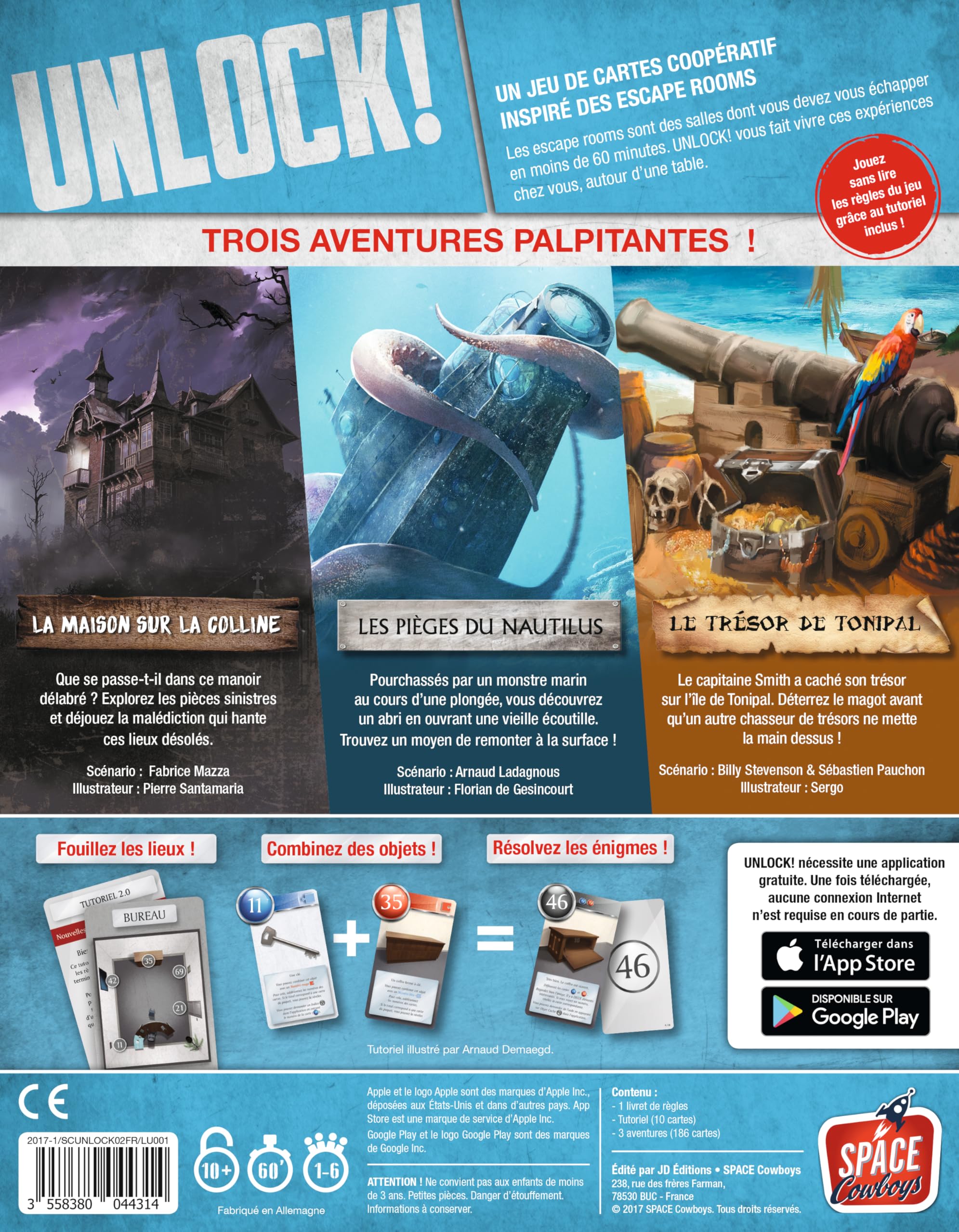 Asmodee SCUNL02FR - Juego de Aventuras Unlock Mystery Adventures [Edición en Francés]
