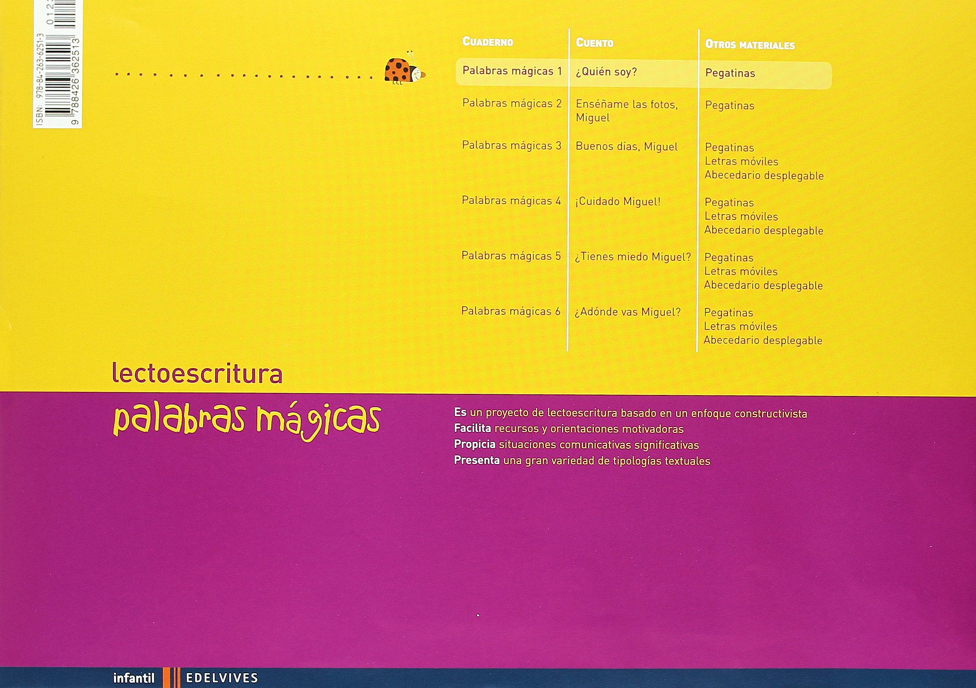 Palabras mágicas, lectoescritura, Educación Infantil. Cuaderno 1