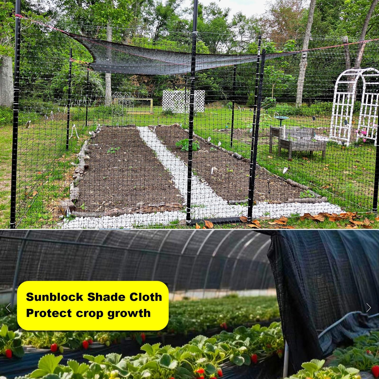 2m Malla ocultación 4m Malla de Sombra Engrosamiento de cifrado Lona 6m Pérgola Balcón Malla Sombreo para Exteriores Invernadero Flor(75% Shade,3x7m)