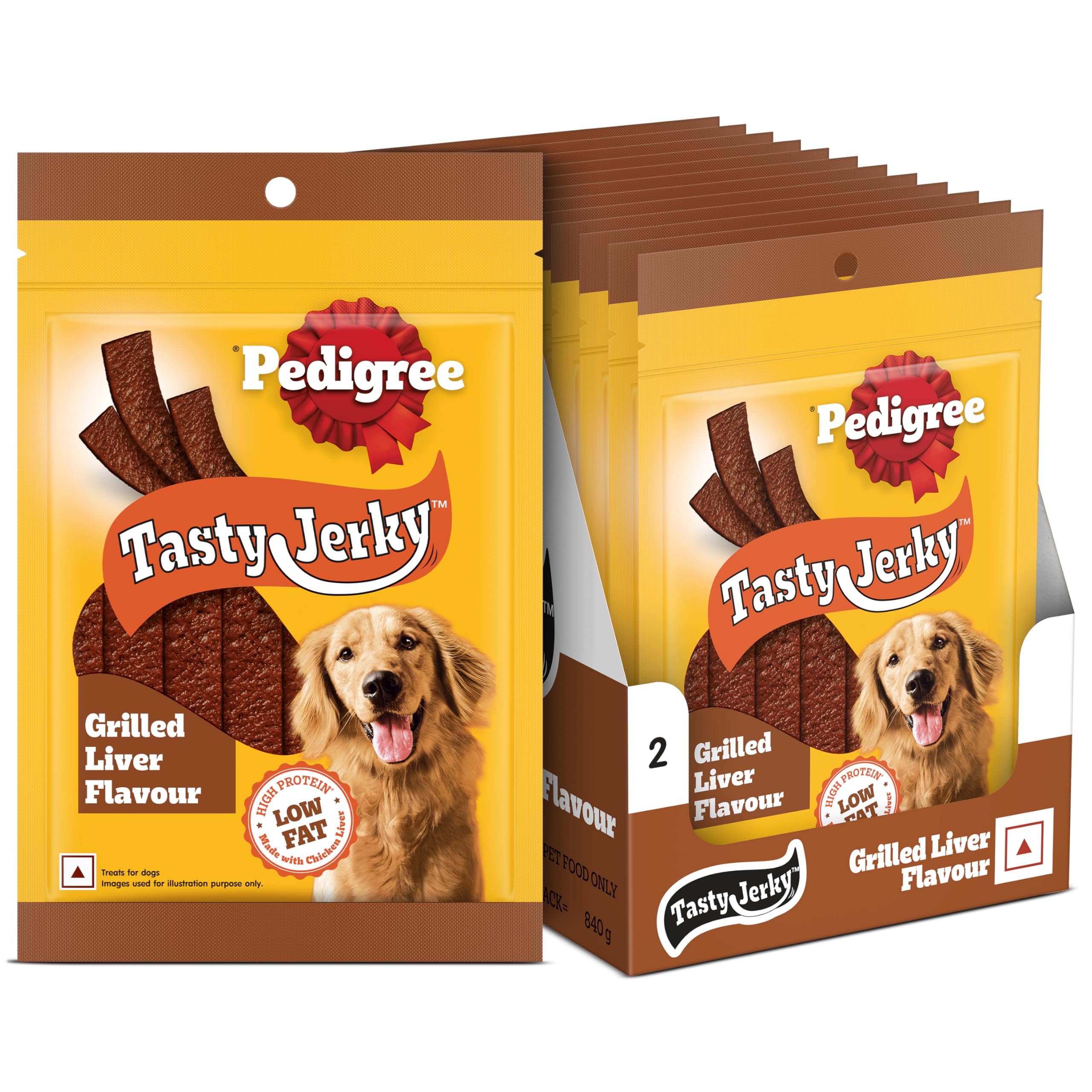 Pedigree Tasty Jerky Dog Treat For Adult, Grilled Liver Flavour, 70 G X 12, Jerky-style Treats For Bonding, Low-fat And High-protein* Dog Treats-image-23