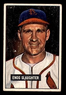 1951 Bowman # 58 Enos Slaughter St. Louis Cardinals (Baseball Card) VG+ Cardinals