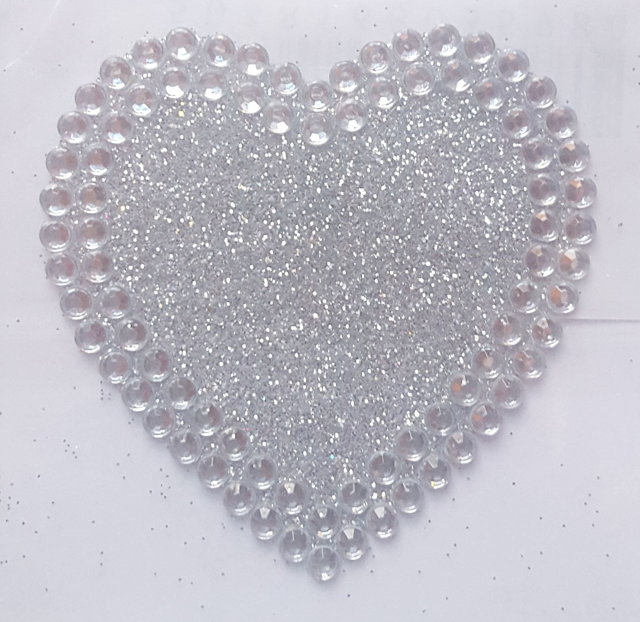 Italian Options Heart 5Cm Diamante Self Adhesive Glitter Sticker