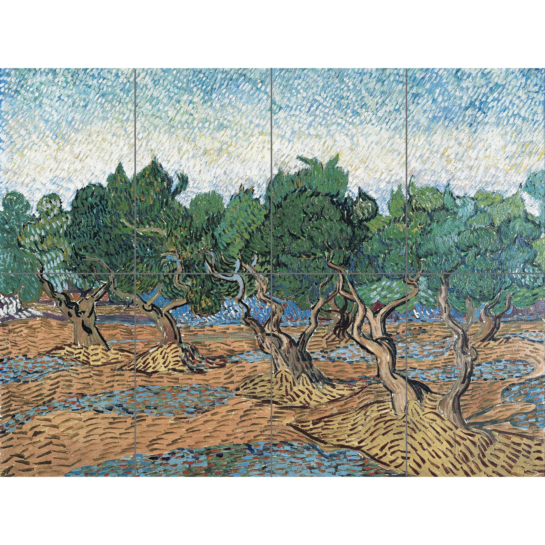 Artery8 Vincent Van Gogh Olive Grove XL Giant Panel Poster (8 Sections)