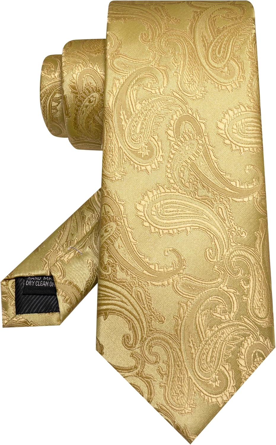 JEMYGINS Mens Paisley Tie and Pocket Square,Lapel Pin,Cufflinks,Tie Clip Sets with Gift Box 5PCS - Image 3