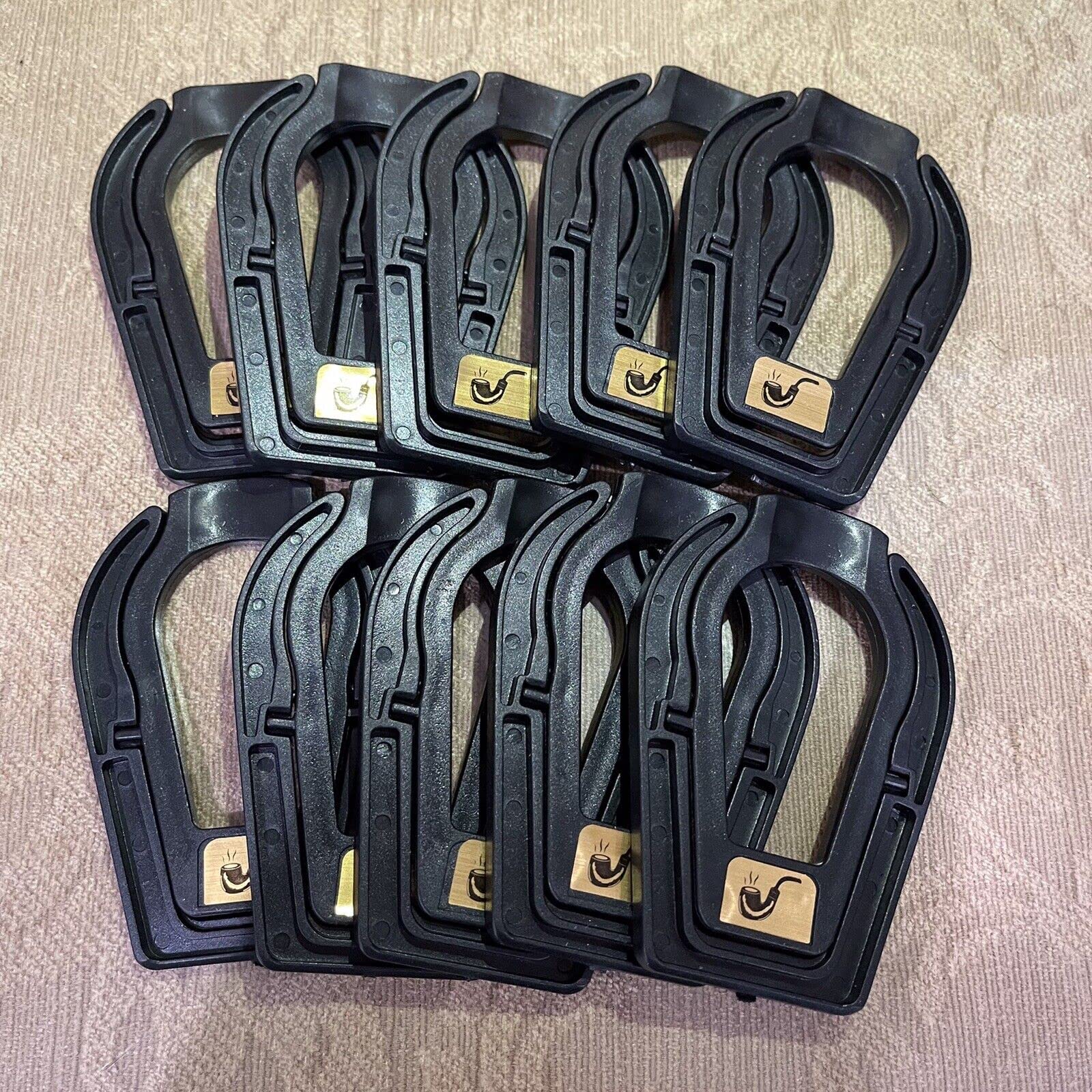 Lot 10 Black Foldable Stand Smoking Pipe Plastic Cigar Pipe Rack Holder