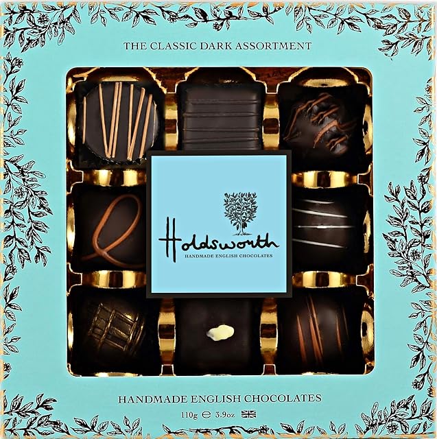 Holdsworth Chocolates Luxury Classic Dark Chocolate Truffles Handmade Assortment 110g
