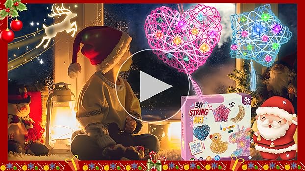 神アート3組セット Amazon.com: ROHSCE 3D String Art Kit for Kids, DIY Light Up