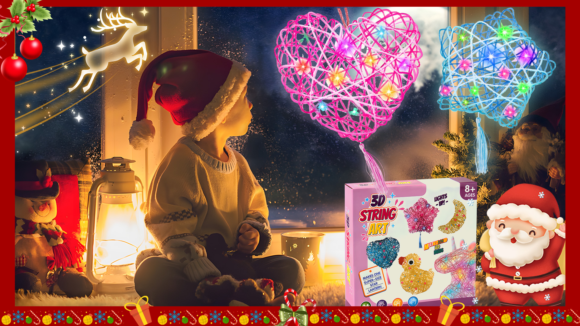 Amazon.com: ROHSCE Light Up 3D String Art Kit for Kids, DIY String