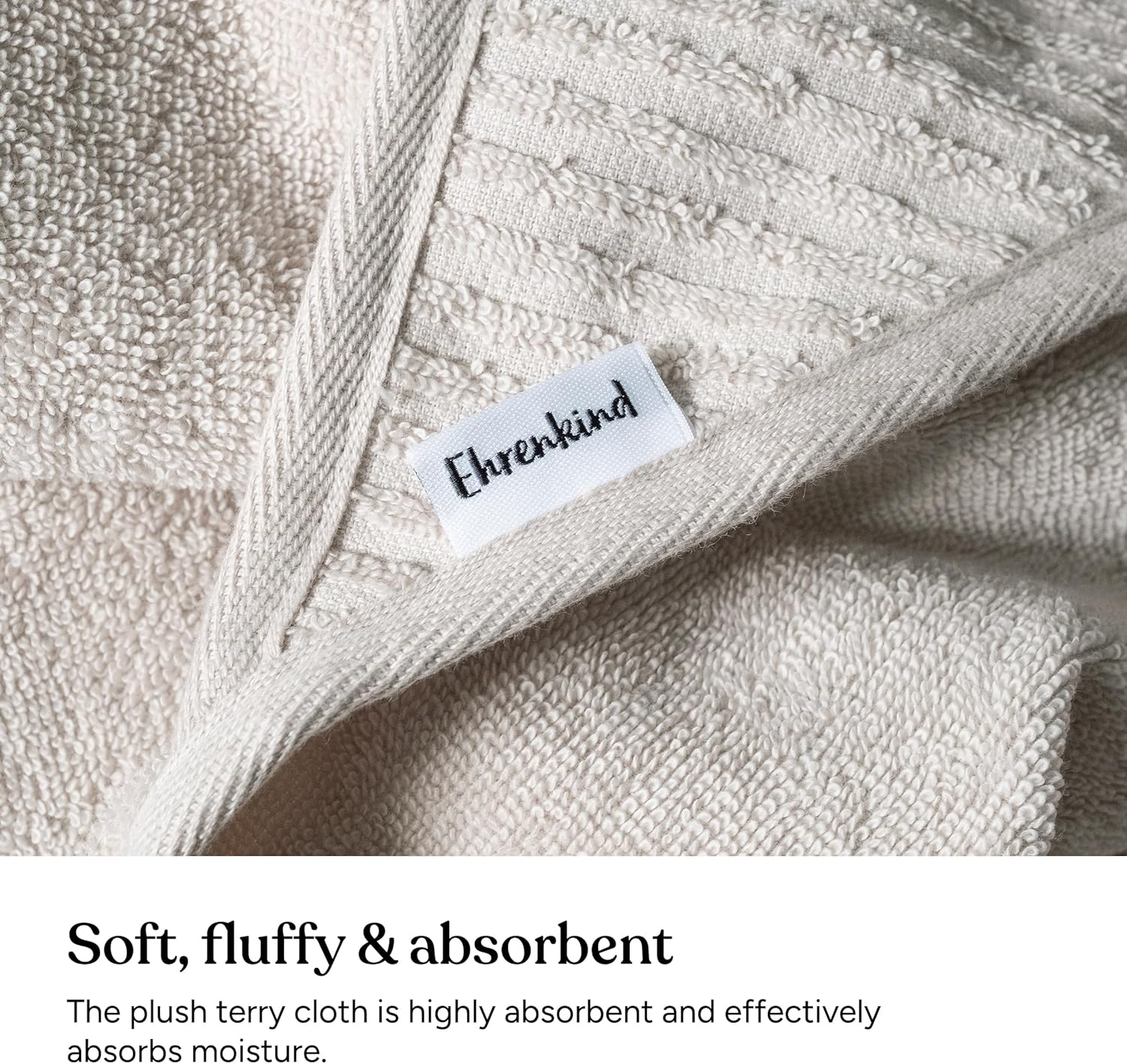 Ehrenkind® Hooded Towel, Baby Towel with Hood Made of Cuddly Soft Organic Cotton, Bath Towel in 100 x 100 cm, Light Grey, Children's Bath Towel, As Baby First Equipment Newborn or Baby Gift