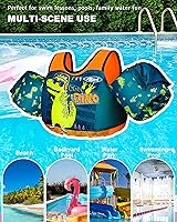 Vista 7 de Flotador Saltador de Charco 20-30-50-60-70 Libras, Chaleco de Natación para Niños Pequeños de 1-3-5-6-9 Años, Flotadores de Piscina con Flotadores