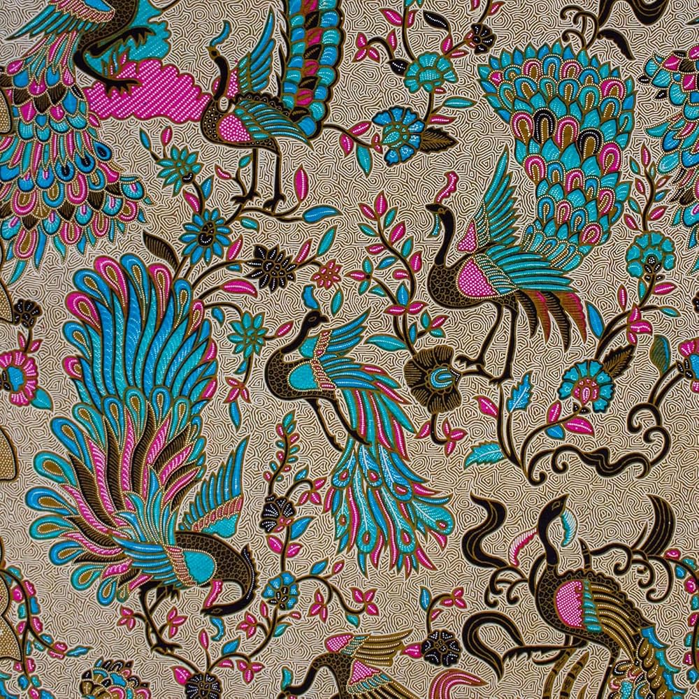 インドネシア、バリ−バティックスクリーンプリント（実物）No.2 インドネシア、バリ−バティックスクリーンプリント（実物）No.2