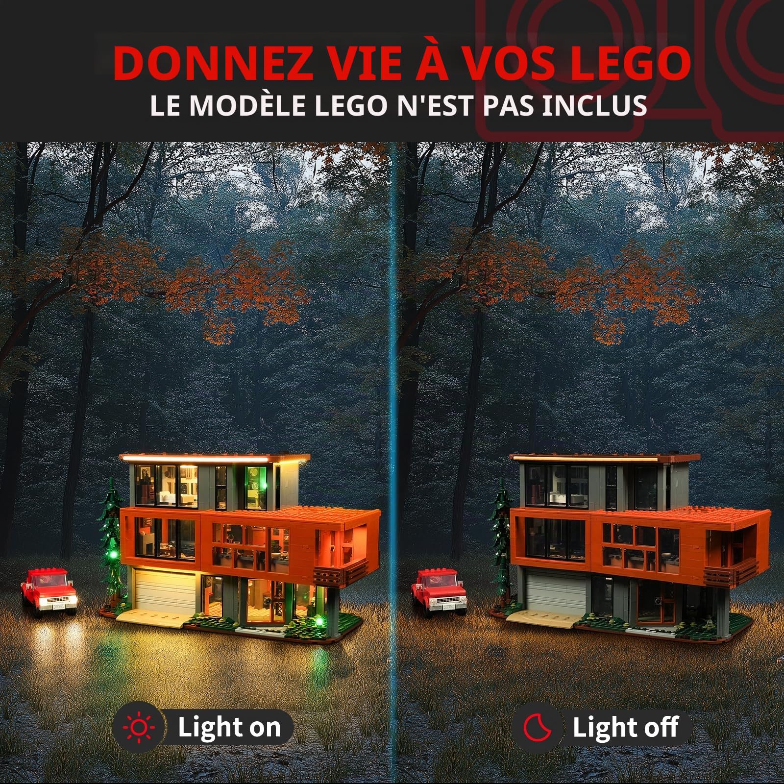 BRIKSMAX Lumière pour Lego La Maison des Cullens de Twilight 21354 – Compatible avec le modèle de briques Lego Ideas – Sans kit Lego