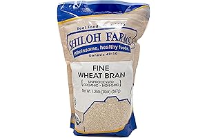 Organic Unprocessed Fine Bran 20 oz - Superfood, High in Fiber